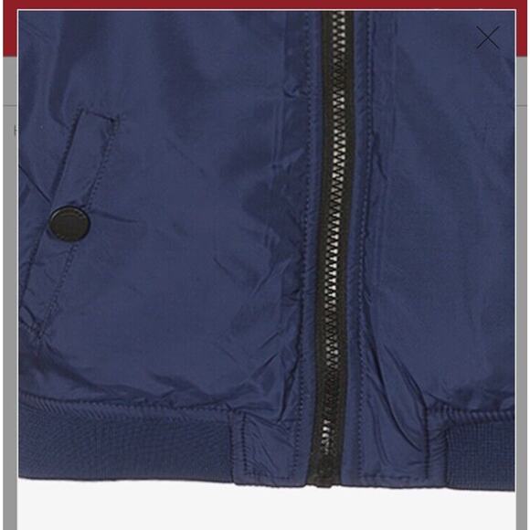 GUESS Boys All Over Printed Reversible Padded Jacket Navy Size 14, NWOT - Picture 4 of 5